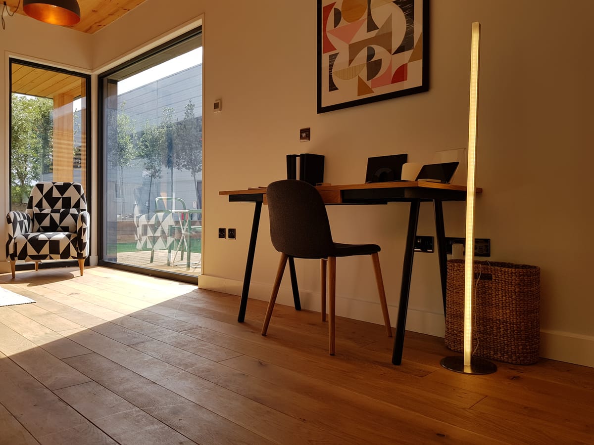 ThermaSkirt Urban profile in a modern home office