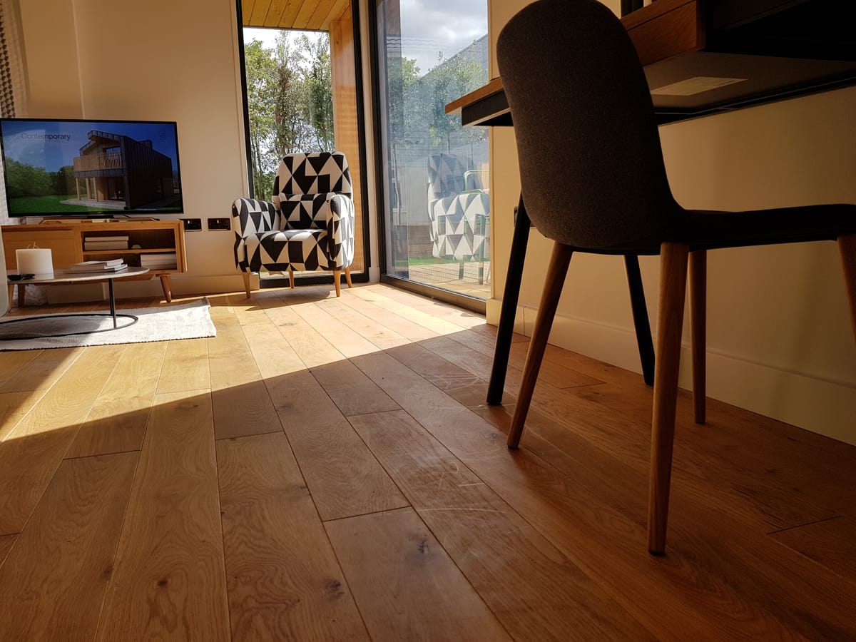 ThermaSkirt in an open-plan nHouse living room